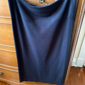 Black Knit Ribbed Skirt